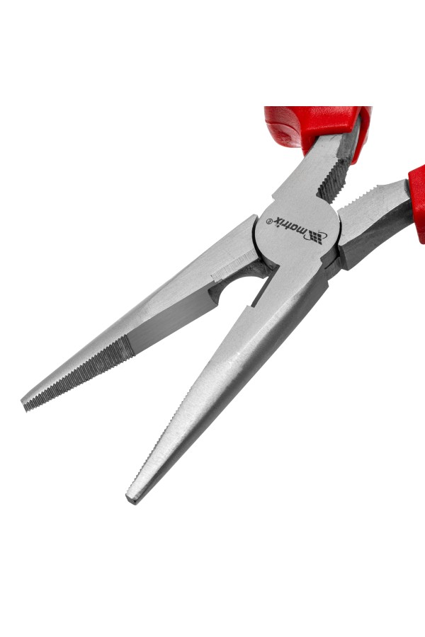 Длинногубцы прямые Nickel, 200 мм, никелированные, двухкомпонентные рукоятки Matrix