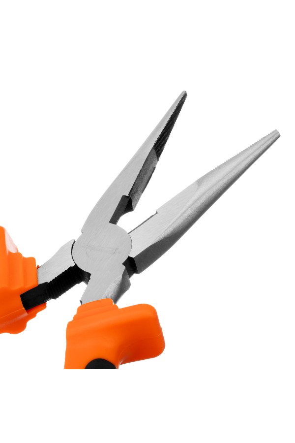 Длинногубцы прямые, Comfort, 200 мм, шлифованные, двухкомпонентные рукоятки Sparta