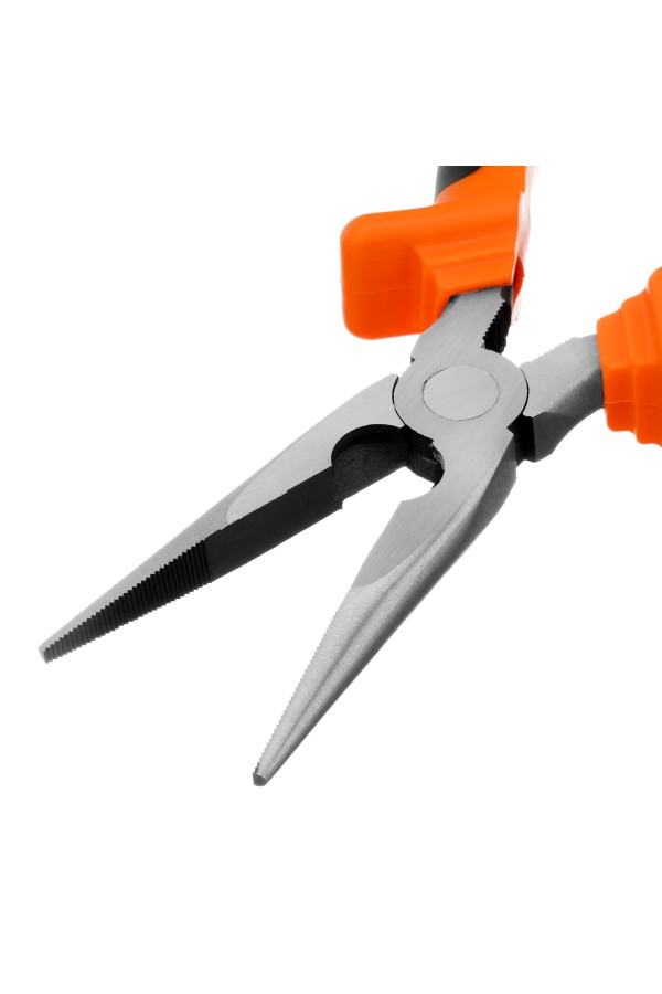 Длинногубцы прямые, Comfort, 200 мм, шлифованные, двухкомпонентные рукоятки Sparta