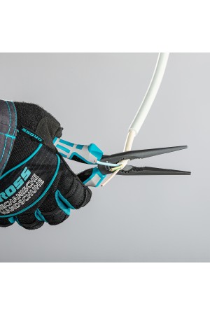 Длинногубцы прямые 205 мм, трехкомпонентные рукоятки Gross