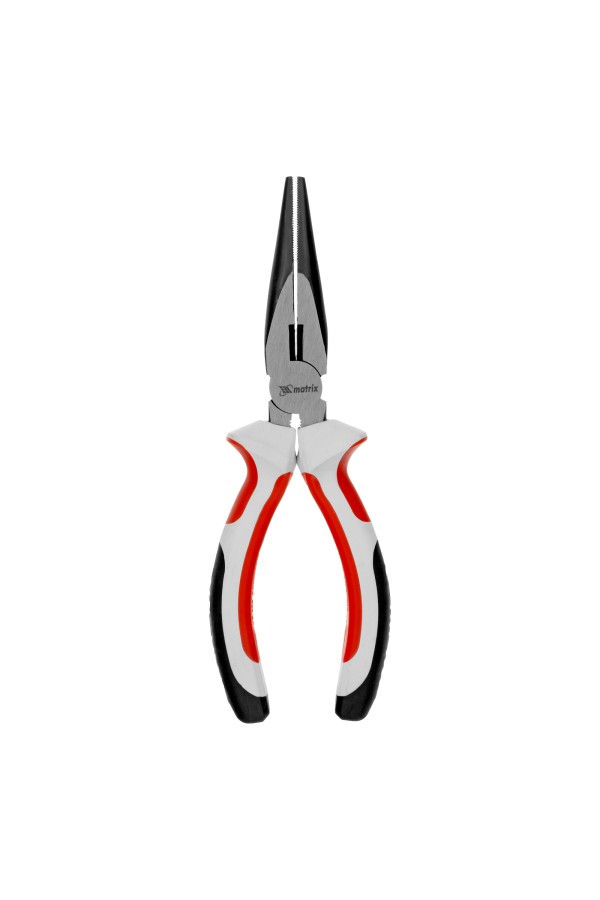 Длинногубцы прямые Premium, 180 мм, трехкомпонентные рукоятки Matrix