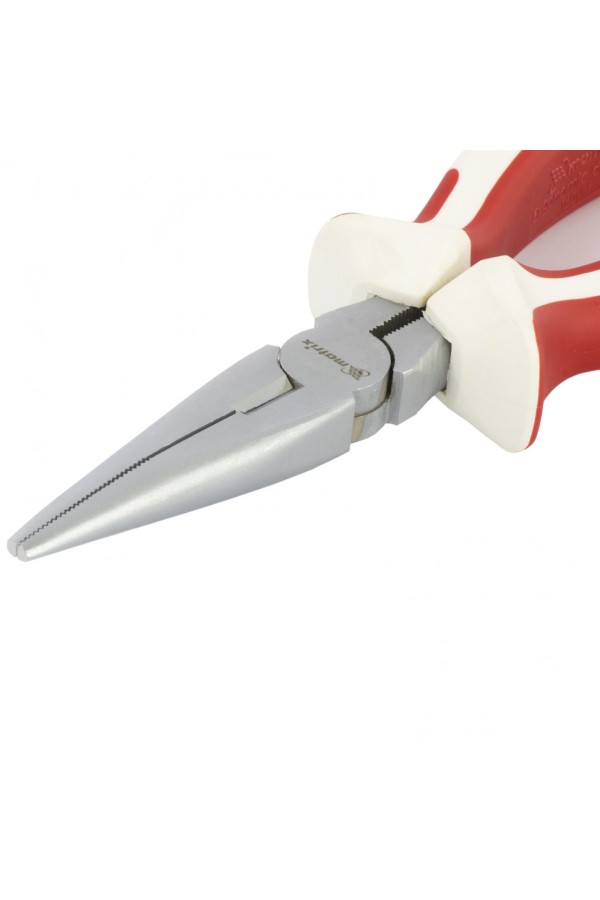 Длинногубцы прямые WHite Nickel, 160 мм, никелированные, трехкомпонентные рукоятки Matrix