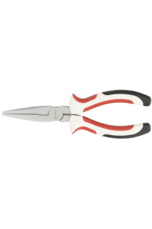 Длинногубцы прямые WHite Nickel, 160 мм, никелированные, трехкомпонентные рукоятки Matrix