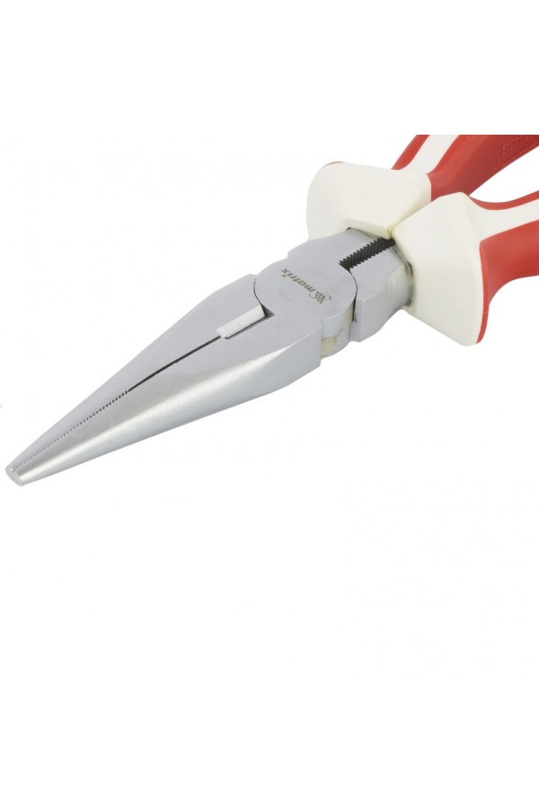 Длинногубцы прямые, WHite Nickel, 200 мм, никелированные, трехкомпонентные рукоятки Matrix
