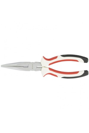 Длинногубцы прямые, WHite Nickel, 200 мм, никелированные, трехкомпонентные рукоятки Matrix