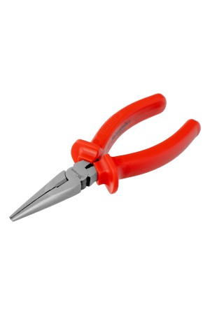 Длинногубцы прямые Econom, 160 мм, шлифованные, пластмассовые рукоятки Matrix