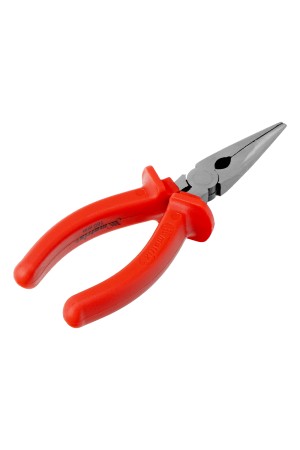 Длинногубцы прямые Econom, 160 мм, шлифованные, пластмассовые рукоятки Matrix