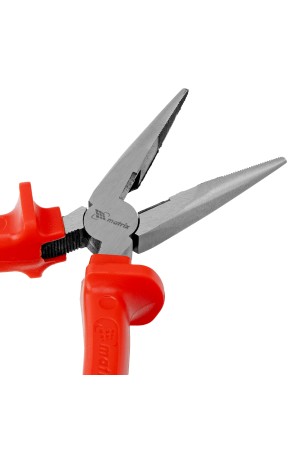 Длинногубцы прямые Econom, 160 мм, шлифованные, пластмассовые рукоятки Matrix