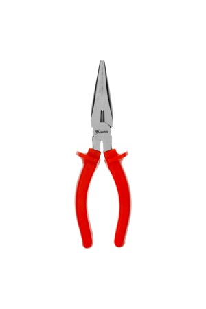 Длинногубцы прямые Econom, 180 мм, шлифованные, пластмассовые рукоятки Matrix