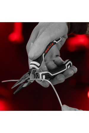 Длинногубцы прямые 165 мм, усиленная система, Pro Matrix