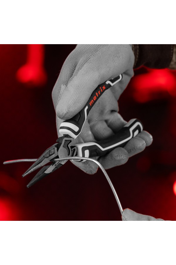 Длинногубцы прямые 165 мм, усиленная система, Pro Matrix