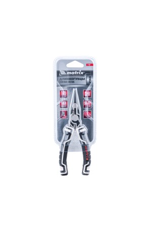 Длинногубцы прямые 165 мм, усиленная система, Pro Matrix