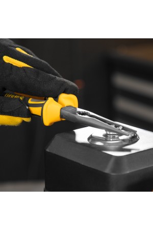 Длинногубцы прямые 205 мм, трехкомпонентные рукоятки Denzel