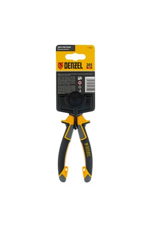Длинногубцы прямые 205 мм, трехкомпонентные рукоятки Denzel