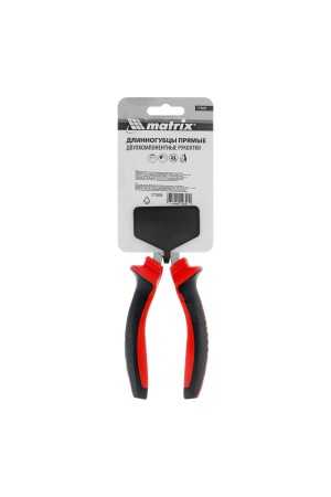 Длинногубцы прямые, 160 мм, хром-ванадий, двухкомпонентные рукоятки Matrix