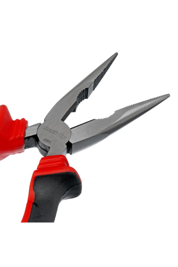 Длинногубцы прямые, 160 мм, хром-ванадий, двухкомпонентные рукоятки Matrix