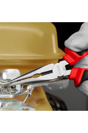 Длинногубцы прямые, 180 мм, хром-ванадий, двухкомпонентные рукоятки Matrix