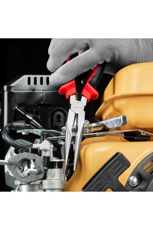 Длинногубцы прямые, 200 мм, хром-ванадий, двухкомпонентные рукоятки Matrix