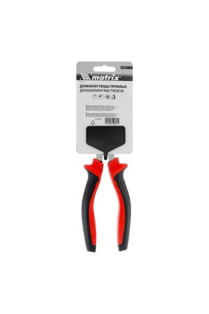 Длинногубцы прямые, 200 мм, хром-ванадий, двухкомпонентные рукоятки Matrix