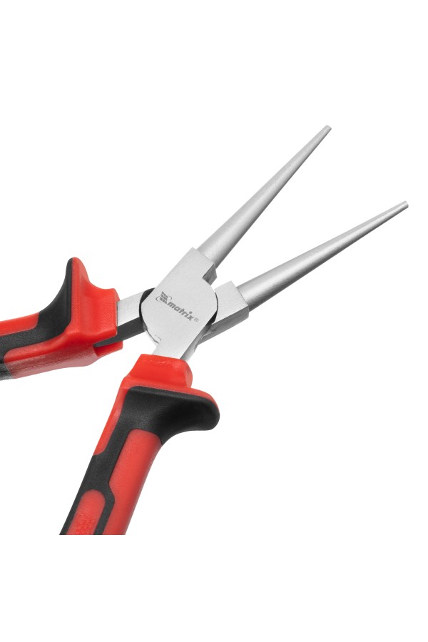 Круглогубцы Nickel, 160 мм, никелированные, двухкомпонентные рукоятки Matrix