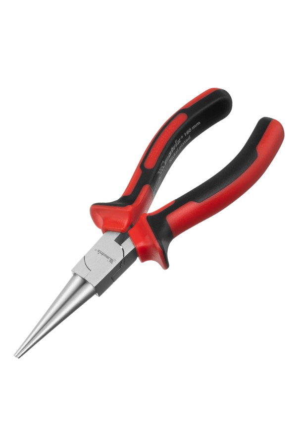 Круглогубцы Nickel, 160 мм, никелированные, двухкомпонентные рукоятки Matrix