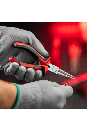 Круглогубцы Nickel, 160 мм, никелированные, двухкомпонентные рукоятки Matrix