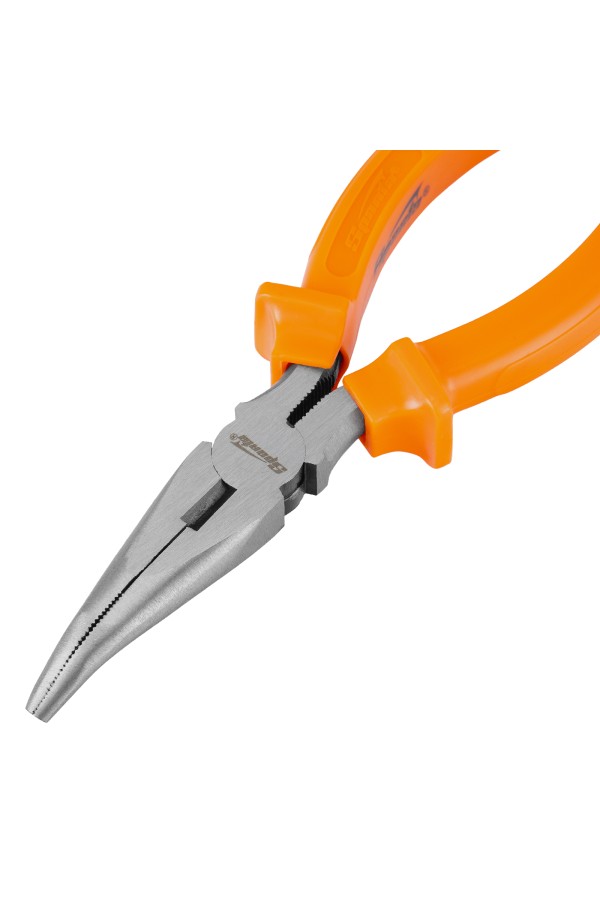 Длинногубцы изогнутые Classic, 160 мм, шлифованные, пластмассовые рукоятки Sparta