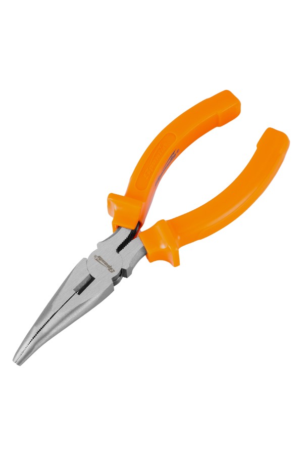 Длинногубцы изогнутые Classic, 160 мм, шлифованные, пластмассовые рукоятки Sparta