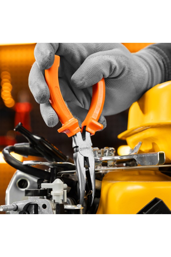 Длинногубцы изогнутые Classic, 160 мм, шлифованные, пластмассовые рукоятки Sparta