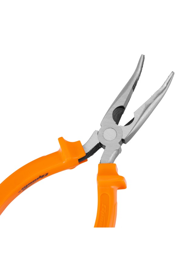 Длинногубцы изогнутые Classic, 160 мм, шлифованные, пластмассовые рукоятки Sparta