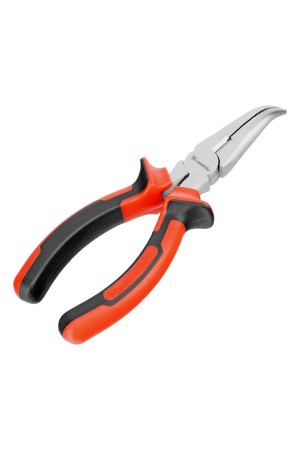 Длинногубцы изогнутые Nickel, 160 мм, никелированные, двухкомпонентные рукоятки Matrix