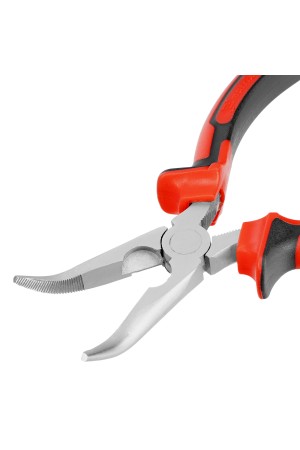 Длинногубцы изогнутые Nickel, 160 мм, никелированные, двухкомпонентные рукоятки Matrix