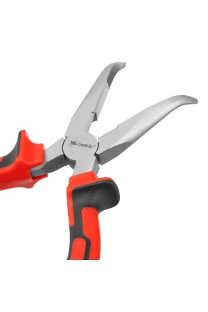 Длинногубцы изогнутые Nickel, 180 мм, никелированные, двухкомпонентные рукоятки Matrix