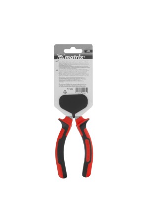 Длинногубцы изогнутые Nickel, 180 мм, никелированные, двухкомпонентные рукоятки Matrix