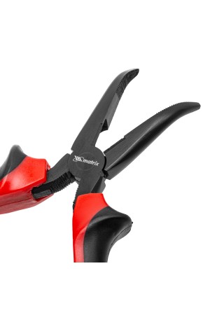 Длинногубцы изогнутые Black Nickel, 160 мм, двухкомпонентные рукоятки Matrix