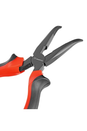 Длинногубцы изогнутые Black Nickel, 180 мм, двухкомпонентные рукоятки Matrix