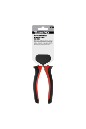 Длинногубцы изогнутые Black Nickel, 200 мм, двухкомпонентные рукоятки Matrix