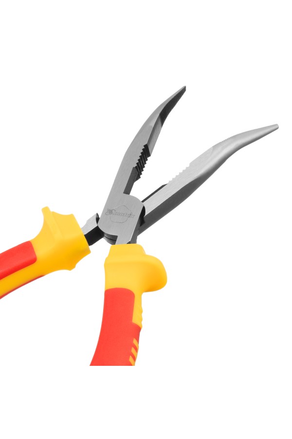Длинногубцы изогнутые Insulated, 200 мм, двухкомпонентные рукоятки Matrix Professional