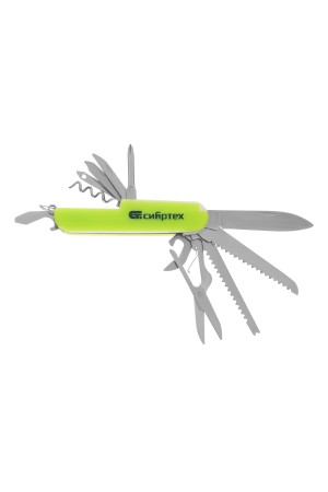 Нож многофункциональный, компактный размер, 15 функций, 90 мм Сибртех