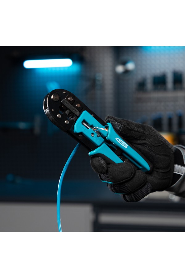 Клещи для обжима телефонных и компьютерных клемм RJ-45, 6P, 8P и RJ-11/12, 6P, 8P Gross