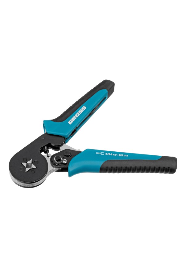 Клещи (пресс-клещи) для обжима наконечников электропроводов с сечением 0.25-8 мм2 Gross