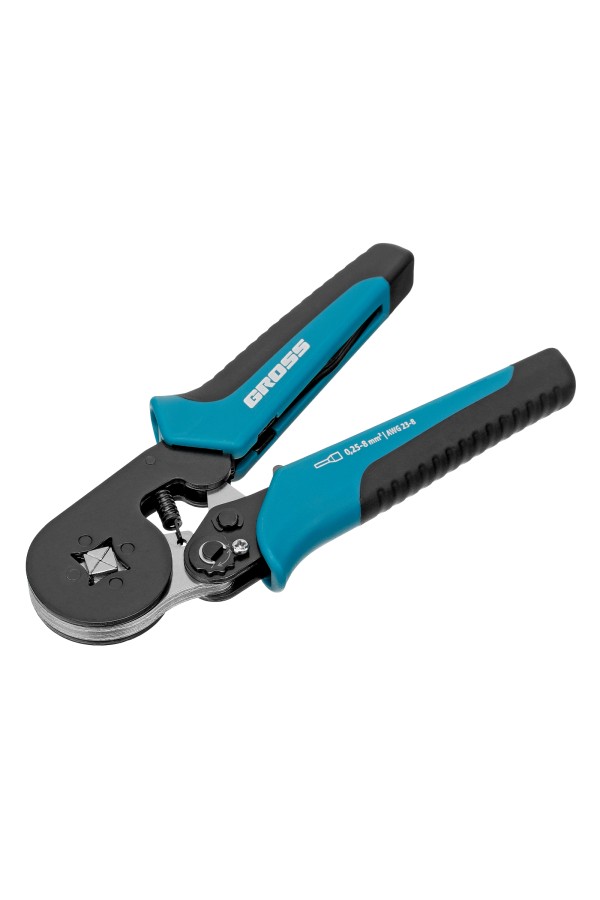 Клещи (пресс-клещи) для обжима наконечников электропроводов с сечением 0.25-8 мм2 Gross