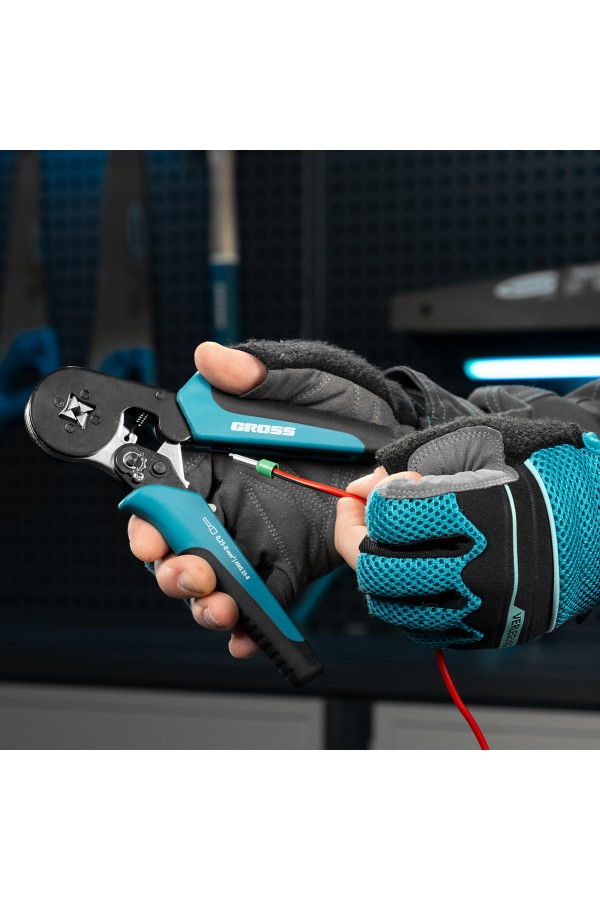 Клещи (пресс-клещи) для обжима наконечников электропроводов с сечением 0.25-8 мм2 Gross