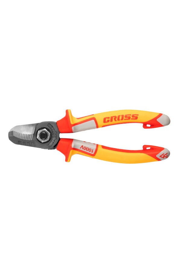 Кабелерез, диэлектрические рукоятки до 1000 В, трехкомпонентные рукоятки, 160 мм Gross