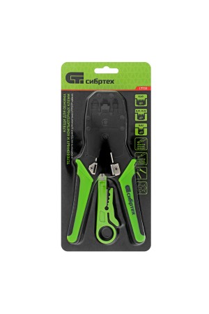 Клещи для обжима телефонных и компьютерных клемм 4P, 6P, 8P, функция обрезания проводов Сибртех