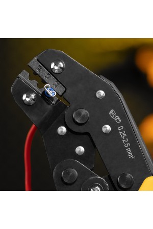 Клещи для обжима неизолированных наконечников НК и НВ, разъемов РП, 0,25 - 2,5 мм2 Denzel