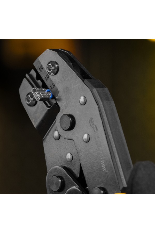 Клещи для обжима неизолированных наконечников НК и НВ, разъемов РП, 0,25 - 2,5 мм2 Denzel