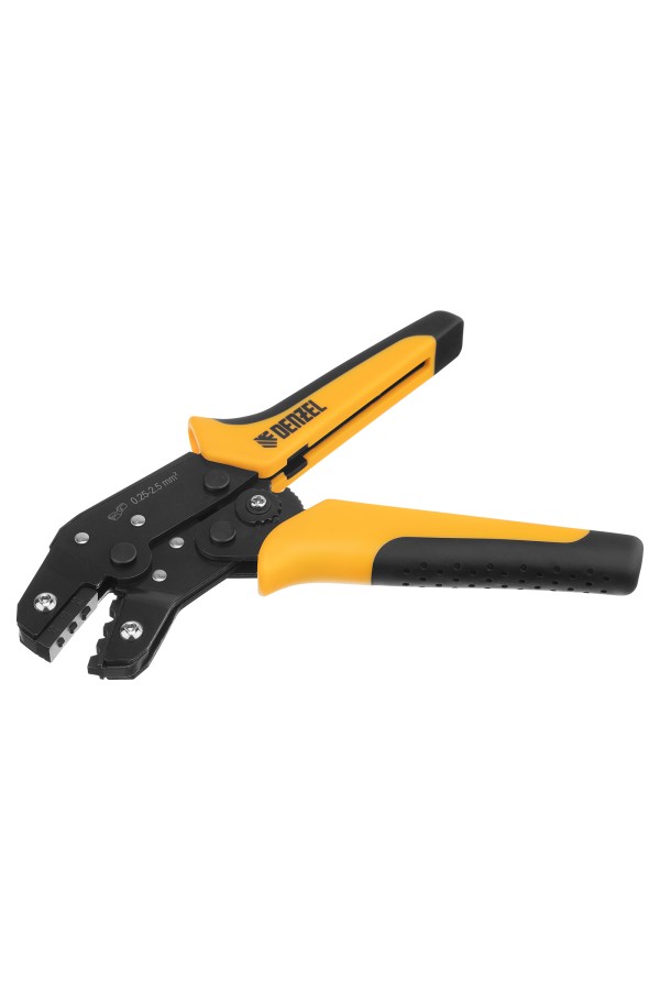 Клещи для обжима неизолированных наконечников НК и НВ, разъемов РП, 0,25 - 2,5 мм2 Denzel