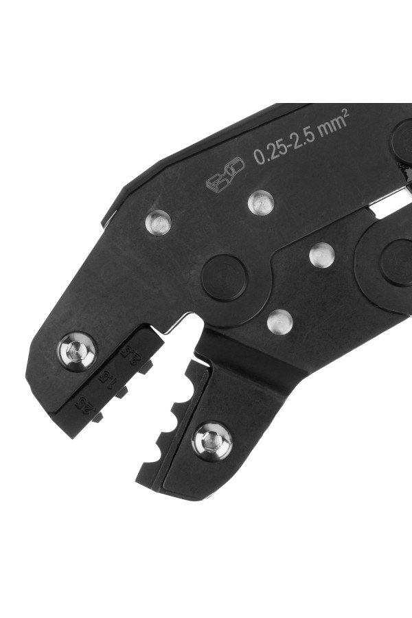 Клещи для обжима неизолированных наконечников НК и НВ, разъемов РП, 0,25 - 2,5 мм2 Denzel