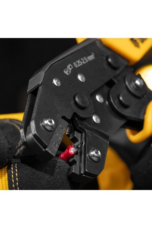 Клещи для обжима неизолированных наконечников НК и НВ, разъемов РП, 0,25 - 2,5 мм2 Denzel